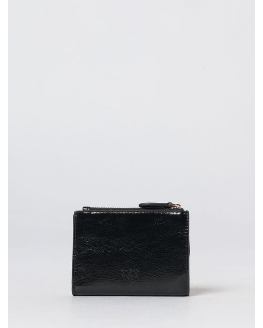 Pinko Black Shiny Leather Wallet With Logo