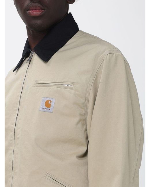 Carhartt Natural Cotton Shirt Jacket With Logo for men