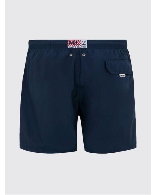 Mc2 Saint Barth Blue Boxer Swim Shorts for men