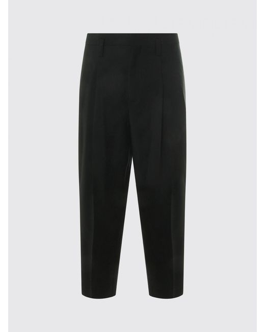 Jil Sander Black Wide-Leg Virgin Wool Tailored Trousers for men