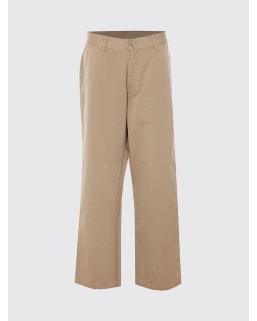 sunflower Natural Wide Twist Chino Cotton Trousers for men