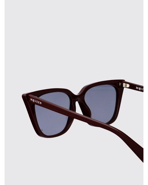 McQueen White Butterfly Cat-Eye Sunglasses