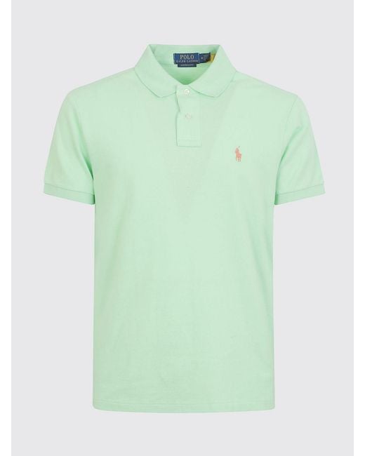 Polo Ralph Lauren Green Cotton Polo Shirt With Logo for men