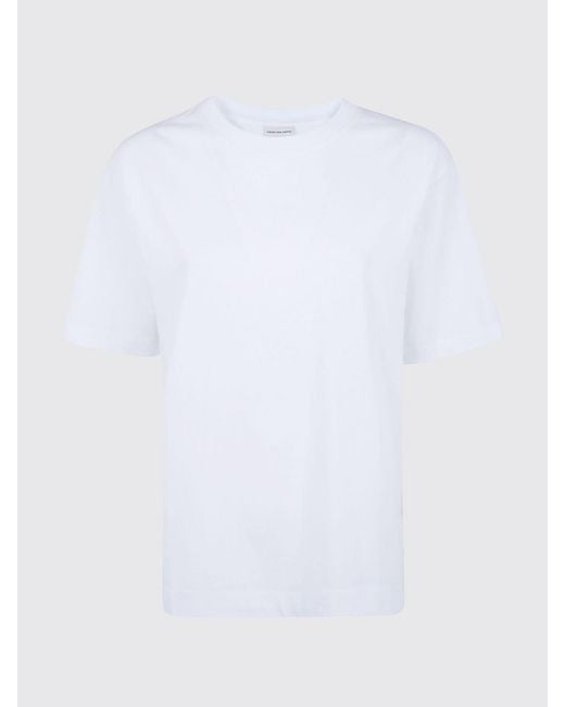Dries Van Noten White Basic Cotton T-Shirts