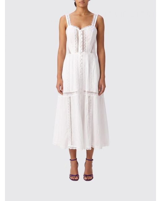 Charo Ruiz White Defelle Midi Dress Ibiza