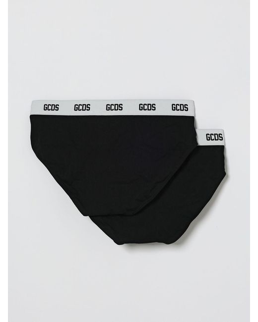 Gcds Black Set Of 2 Stretch Cotton Briefs for men