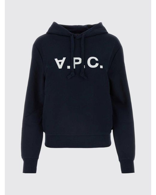 A.P.C. Blue Organic Cotton Hoodie for men