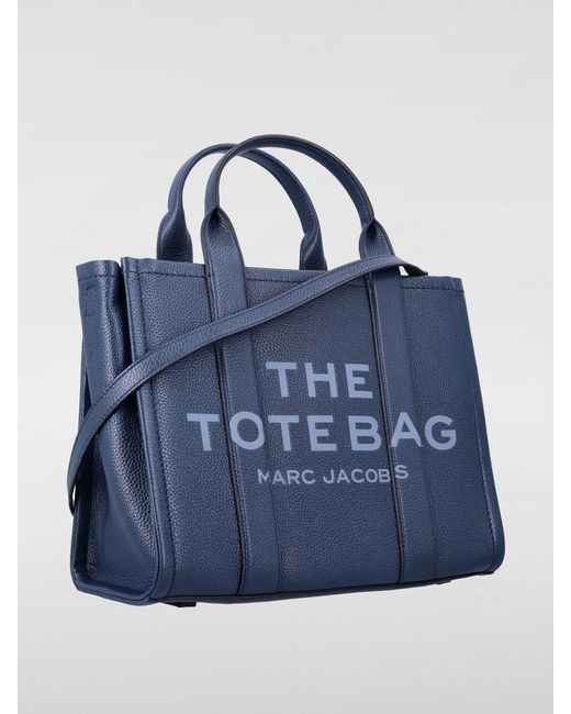 Marc Jacobs Blue The Tote Bag Medium Grained Leather Bag