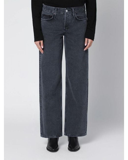 Jeans Wide-Leg De Denim Agolde de color Black