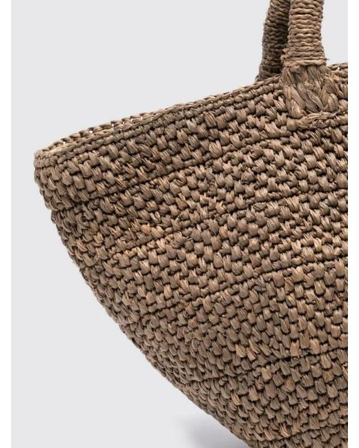 IBELIV Brown Ela Raffia Tote Bag