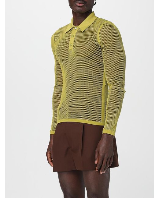 Gucci Pistaziengrünes Poloshirt Aus Perforiertem Funktionsstrick in Yellow für Herren