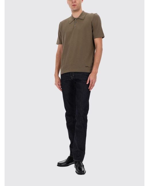 Polo Basic di A.P.C. in Green da Uomo