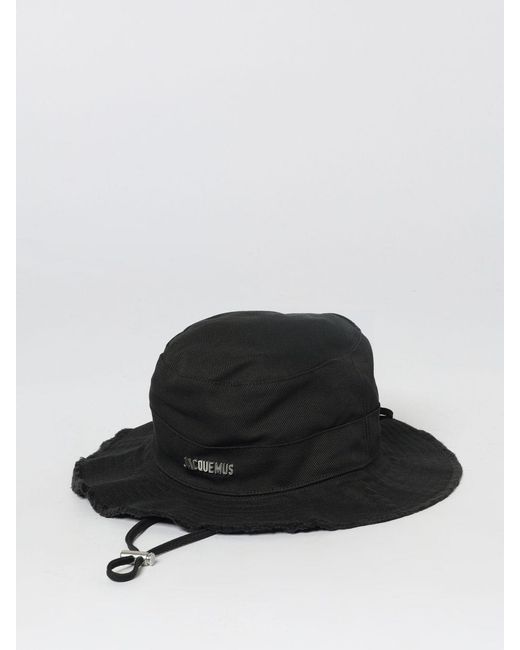 Jacquemus Black Le Bob Artichaut Cotton Twill Hat for men