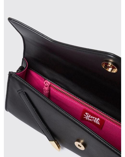 Secret Pon-pon Black Shoulder Bag