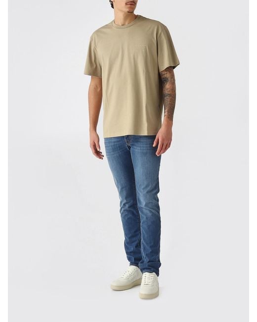 Hogan Natural Cotton T-Shirt With Logo for men