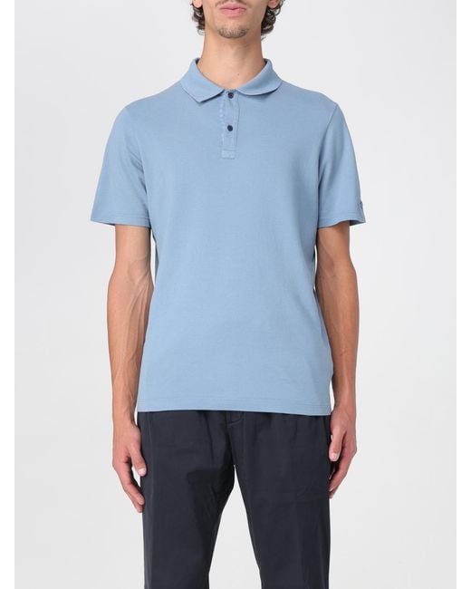 Paul & Shark Blue Classic Fit Polo Shirt With Short Sleeves for men