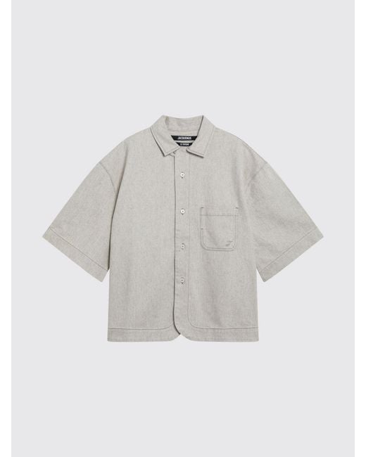 Jacquemus Gray Relaxed Fit Bowling Shirt for men