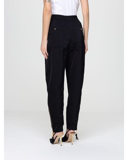 Elisabetta Franchi Blue Straight Crêpe Trousers