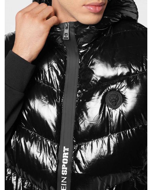 Philipp Plein Black Short Padded Puffer Jacket for men
