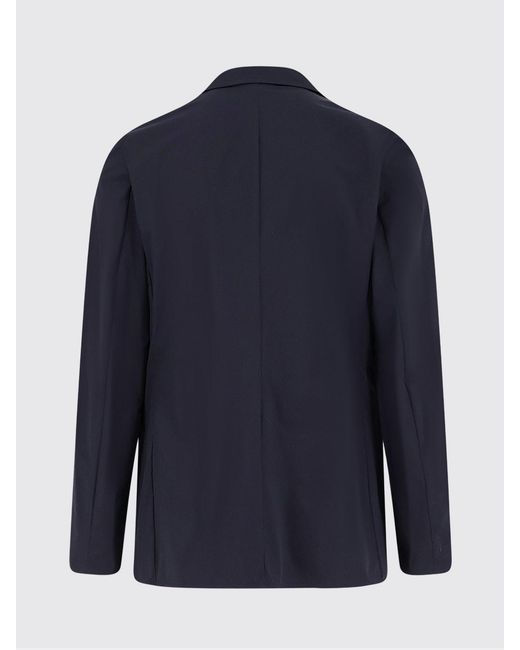Aspesi Blue Single-Breasted Stretch Jersey Blazer for men