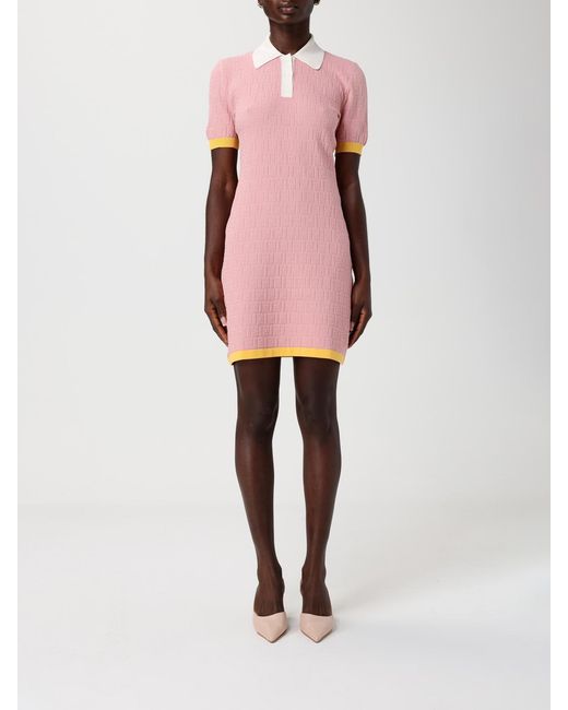 Fendi Pink Jersey Polo Dress
