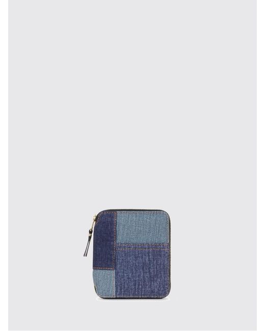 Comme des Garçons Blue Patchwork Denim Wallet for men