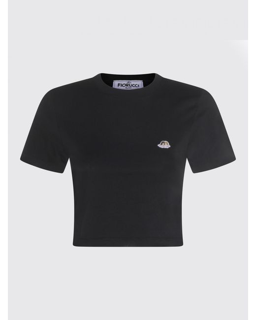 Fiorucci Black Cotton Crew-Neck T-Shirt