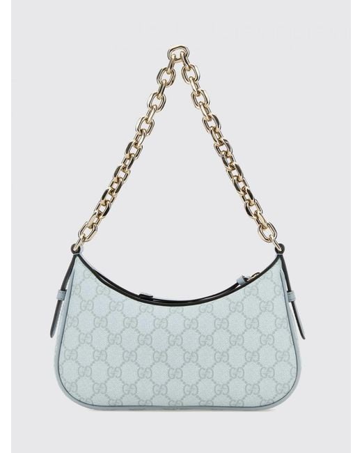 Gucci White Gg Supreme Shoulder Bag