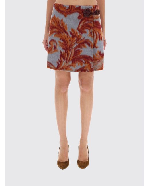 Etro Red Skirt