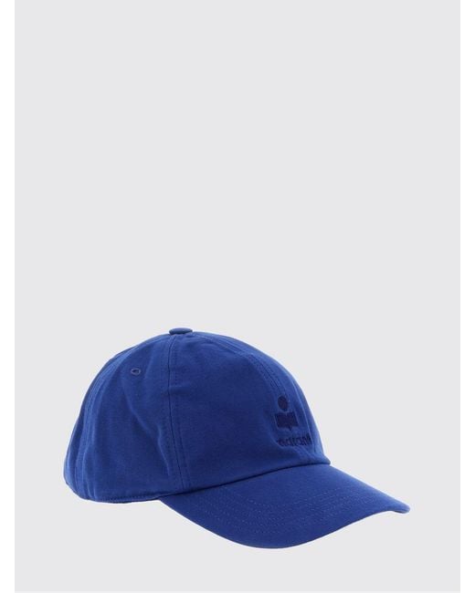 Isabel Marant Blue Tomas Cotton Twill Hat