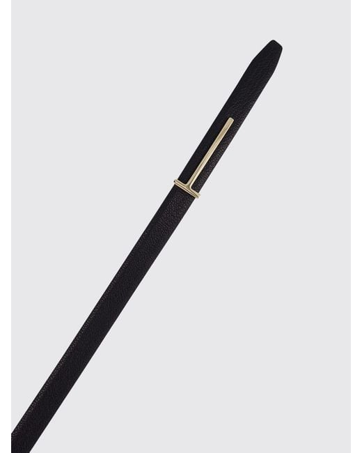 Tom Ford White Slim T Ledergürtel