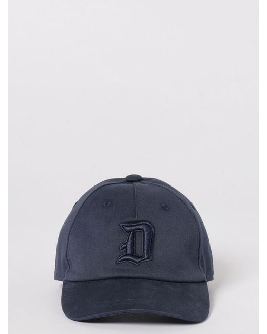 Dondup Blue Cotton Twill Hat By for men