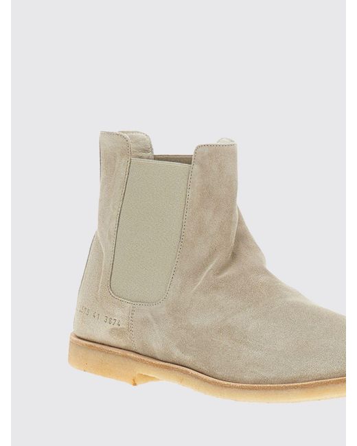Common Projects Natural Bottines En Cuir À Empiècements Élastiqués for men