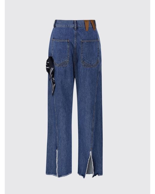 DARKPARK Blue High-Waisted Cropped Jeans