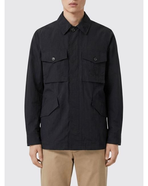 Burberry Black Recycled Technical Fabric Shirt Jacket for men