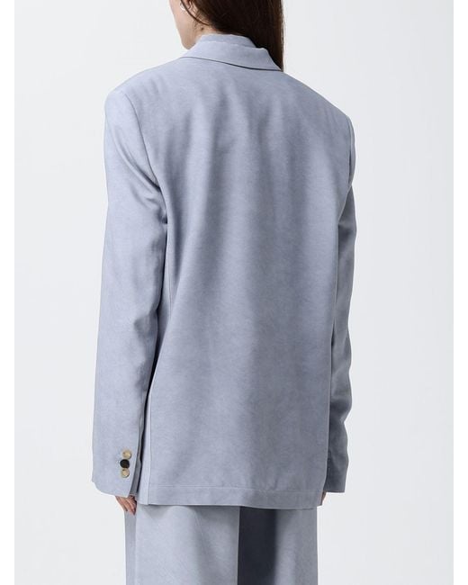 Alysi Blue Single-Breasted Blazer