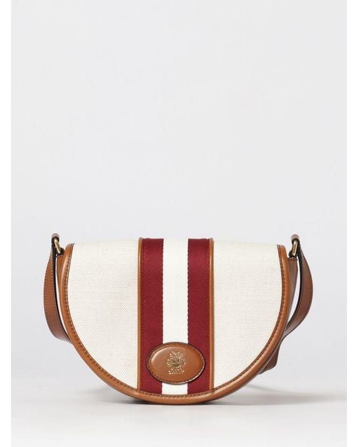 Bally Pink Canvas And Leather Bag