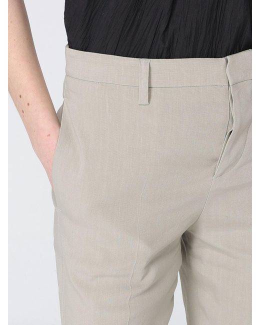 Tela Gray Andrew Cropped Linen Blend Pants