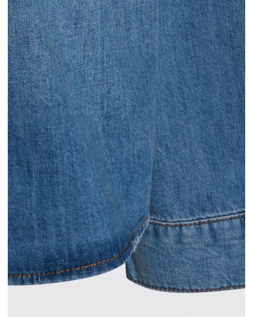 Anine Bing Blue Cotton Denim Casual Shirt