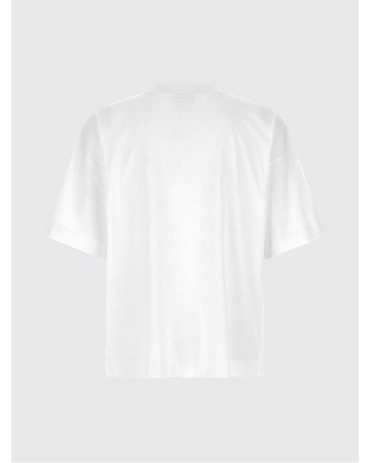 Dries Van Noten White Basic Cotton T-Shirt for men