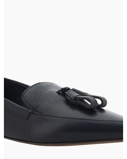 Brunello Cucinelli Black Ballet Flats