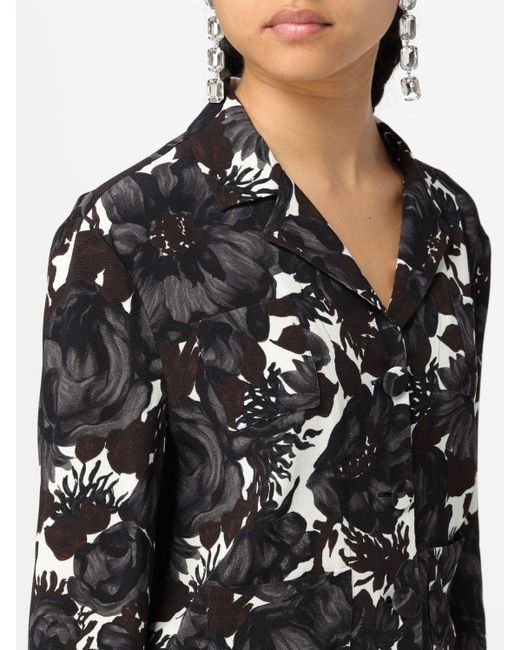 Camicia in viscosa con stampa floreale di N°21 in Black