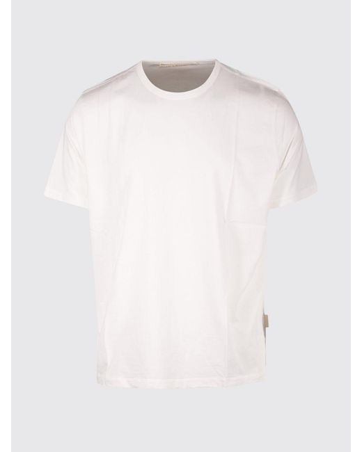 Our Legacy White Organic Cotton T-Shirt With Applied Chest Logo for men
