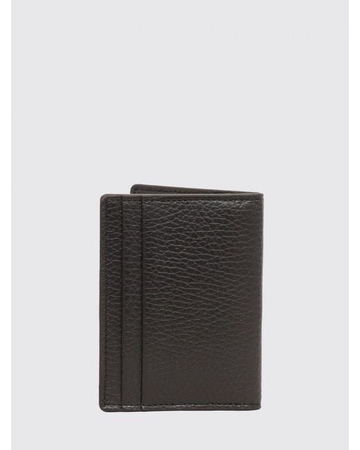 Orciani White Micron Hammered Leather Credit Card Holder for men