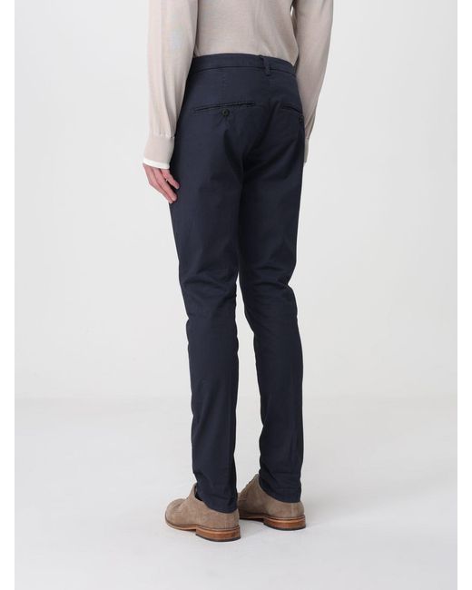 Dondup Blue Gabardine Chino Trousers for men