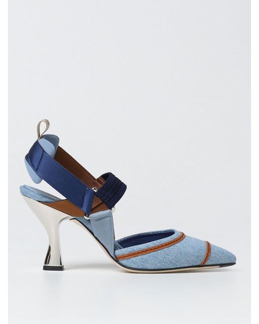 Fendi Blue High Heel Shoes