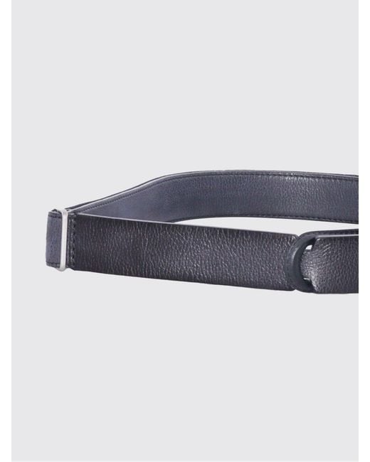 Orciani White Nobuckle Grained Leather Belt for men