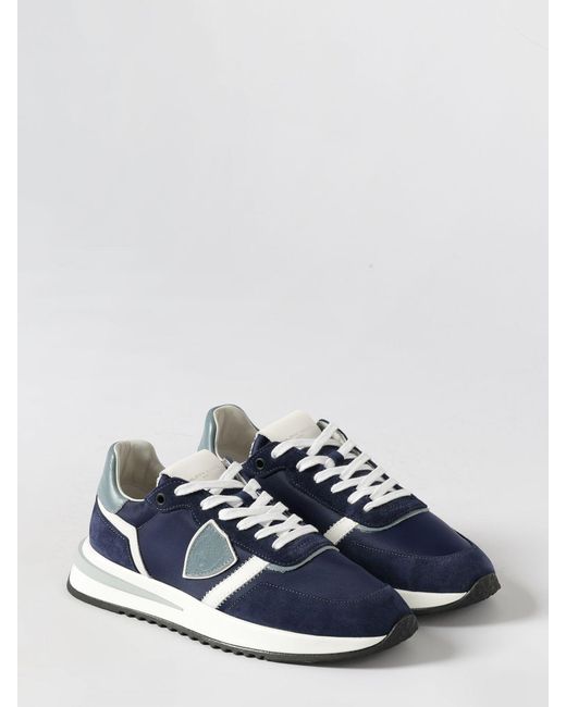 Philippe Model Blue Low-Top Sneakers for men