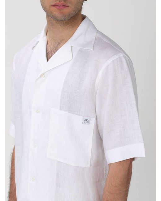 Camicia in lino di Corneliani in White da Uomo