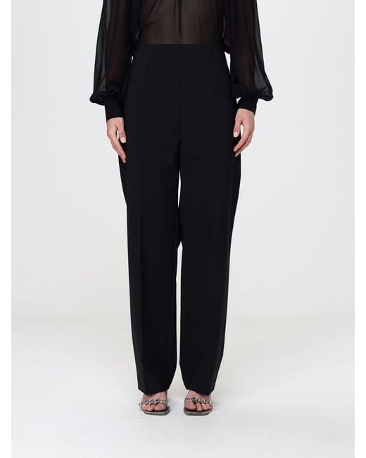 Alberta Ferretti Black High-Waisted Skinny Trousers